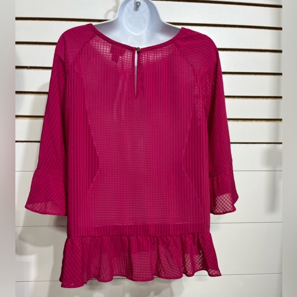 “a new day” EUC Semi sheer blouse - Picture 2 of 9